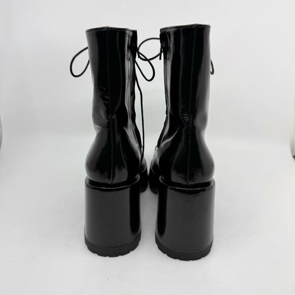 NWT REIKE NEN 'Cording Platform' Black Patent Leather Chunky Boots - Picture 5 of 10